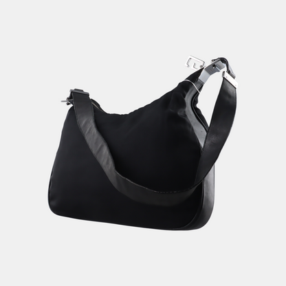 GUCCI Black Fabric Single Shoulder Bag Silver Hardware-(SKU)-13013526