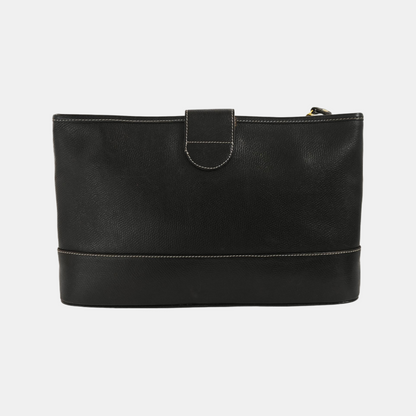 LOEWE Black Cowhide Clutch Golden hardware-(SKU)-941331877