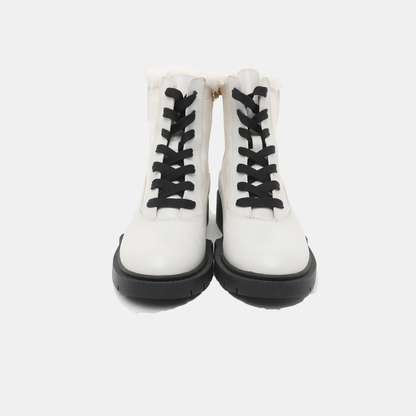 COACH 36code Women's Short Boots White Leather Winter-(SKU)-939377606