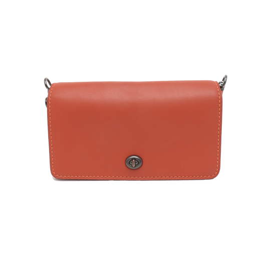 COACH DINKY Red Cowhide Crossbody Single Shoulder Bag Black hardware Removable shoulder strap-(SKU)-938306278