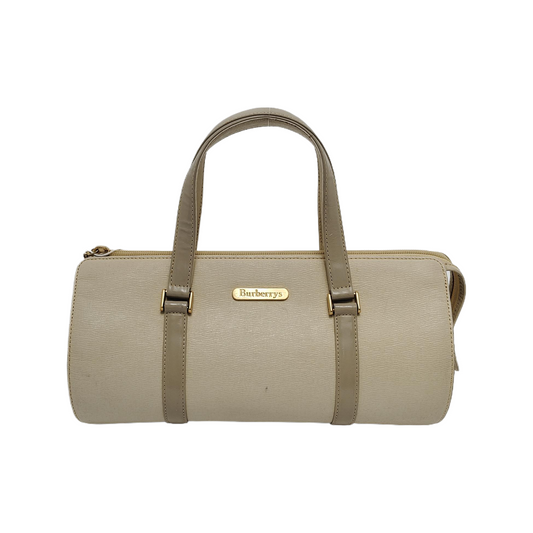 BURBERRY Beige Leather Tote Bag Golden hardware-(SKU)-944138896