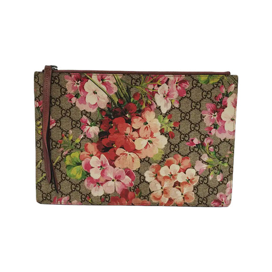 GUCCI GG Blooms Ebony coated canvas gardenia handbag Silver Hardware-(SKU)-945267997
