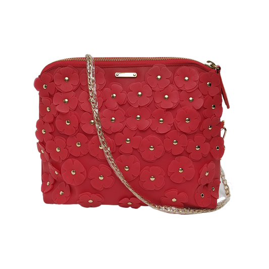 BURBERRY Red Special Material Studs Patchwork Shoulder Bag Crossbody Bag Handbag Golden hardware-(SKU)-942372991