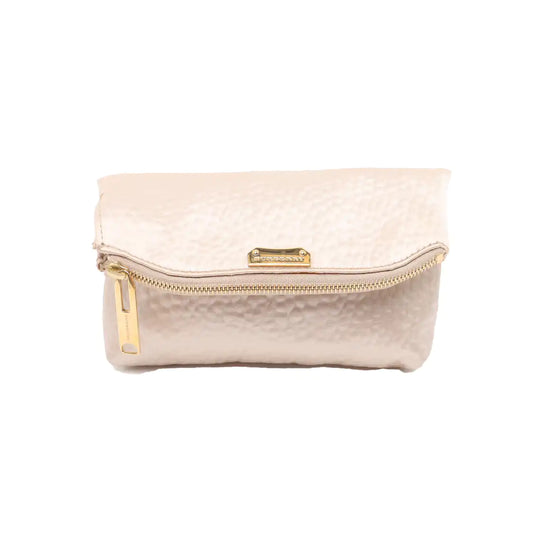 BURBERRY Champagne Satin Handbag Golden hardware-(SKU)-929982013