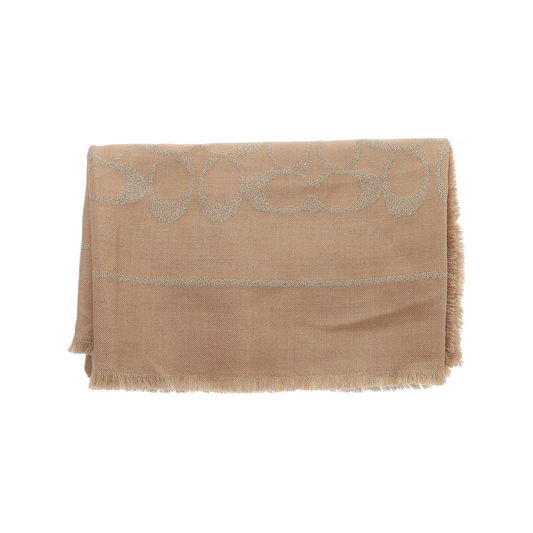 COACH Light Brown Wool Scarf-(SKU)-941203316