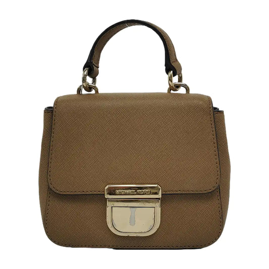 MICHAEL KORS Small size Khaki Leather Embossed Crossbody Bag, Handbag, Shoulder Bag Golden hardware Removable shoulder strap-(SKU)-940776973