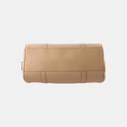 CELINE Beige Leather Embossed Handbag Golden hardware-(SKU)-14139543