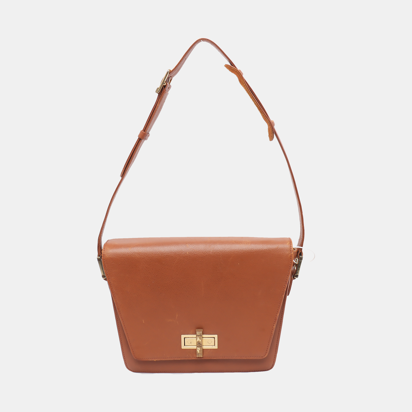 MCM Brown Cowhide Single Shoulder Bag Tote Golden hardware-(SKU)-930978260
