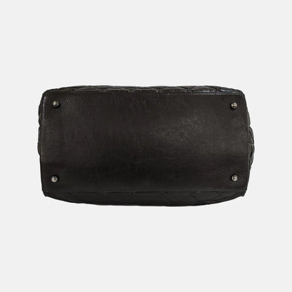 CHANEL CHAIN ME Black Leather Quilted Shoulder Bag, Rhodium-Plated Hardware, 14 Compartments-(SKU)-945537046