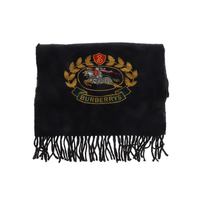 BURBERRY Dark Blue Cashmere Scarf-(SKU)-936488399