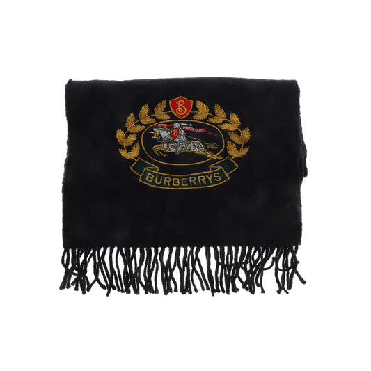 BURBERRY Dark Blue Cashmere Scarf-(SKU)-936488399