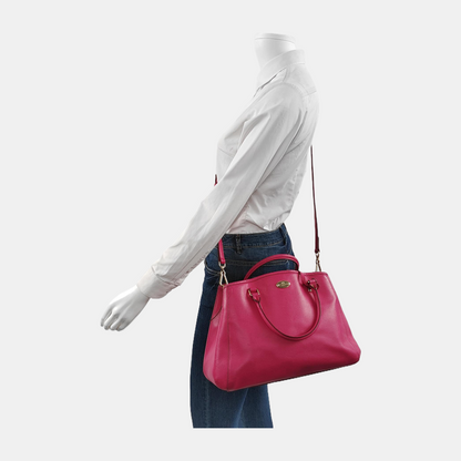 COACH MARGOT Pink Leather Single Shoulder Bag Handbag Crossbody Bag Golden hardware Removable shoulder strap-(SKU)-944147467