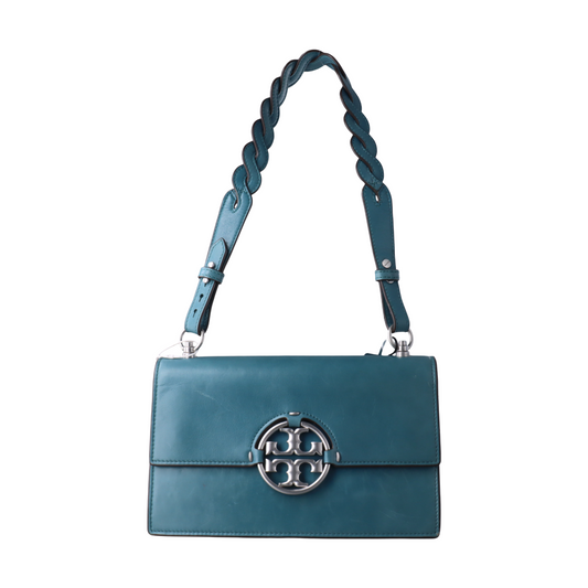 TORY BURCH Miller Blue cowhide single shoulder bag Silver Hardware Removable shoulder strap-(SKU)-14132600