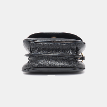 See By Chloé Polly Black Leather Single Shoulder Bag Golden hardware Removable shoulder strap-(SKU)-13199858