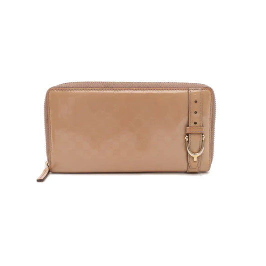 GUCCI Microguccissima Nude Pink Patent Leather Monogrammed Quilted Wallet Golden hardware-(SKU)-937604188