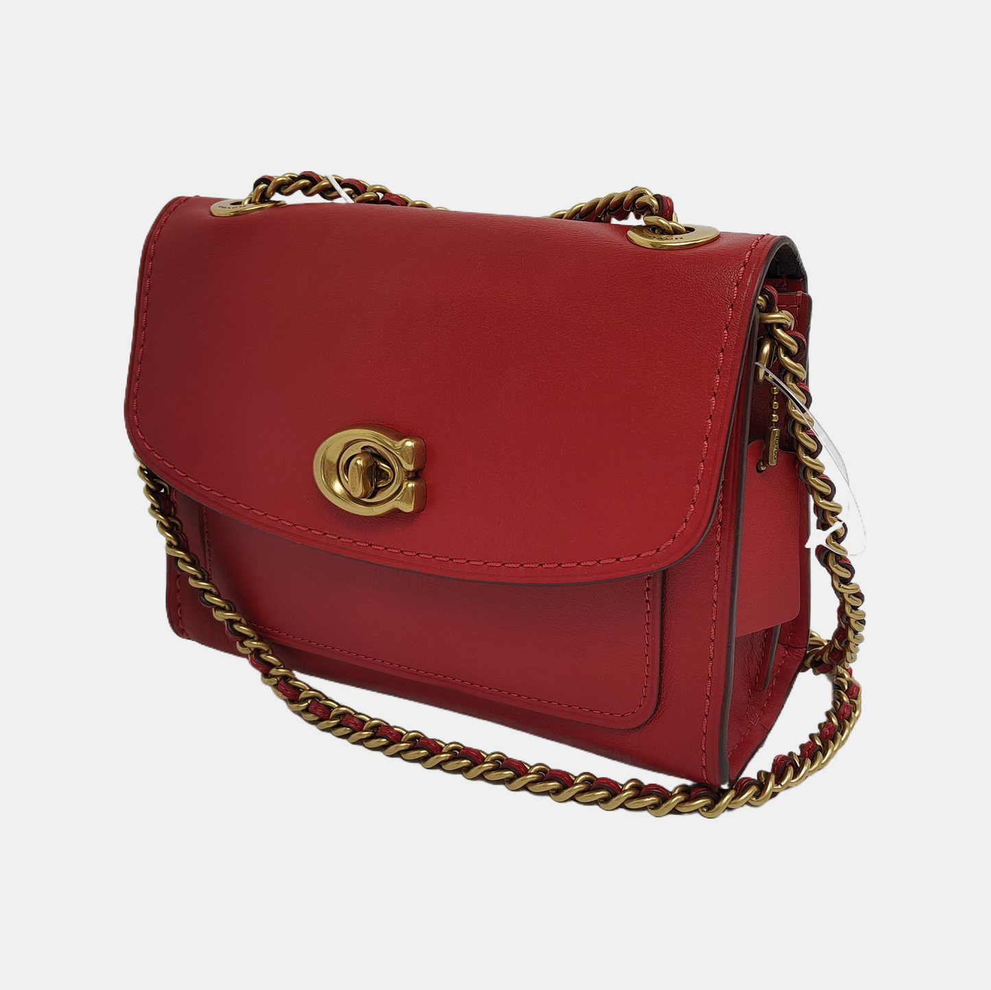 COACH MADISON 18 Red Cowhide Crossbody Single Shoulder Bag Golden hardware-(SKU)-940523724