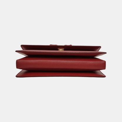 FERRAGAMO Ginny Red Cowhide Crossbody Single Shoulder Bag Golden hardware-(SKU)-941055982
