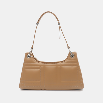 APEDE MOD Froggy Brown Leather Quilted Single Shoulder Bag Tote Bag Golden hardware-(SKU)-935941126