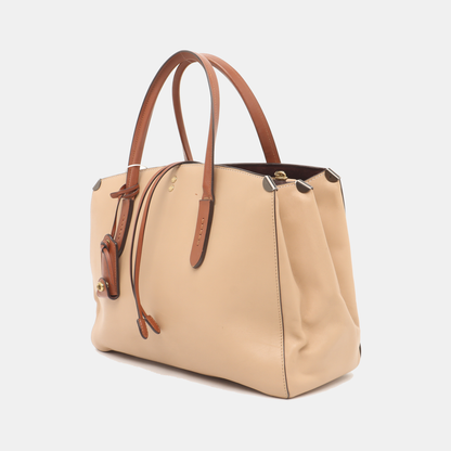 COACH COOPER CARRYALL Khaki Leather Tote Bag Shoulder Bag Golden hardware-(SKU)-936696724