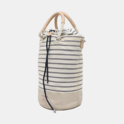 COACH Bucket bag White Canvas Jacquard Shoulder Bag Silver Hardware Removable shoulder strap-(SKU)-935660782