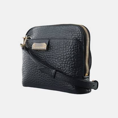 BURBERRY Harrogate Black Cowhide Single Shoulder Bag Crossbody Bag Golden hardware-(SKU)-933835304