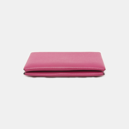 HERMÈS Calvi Magnolia PinkEpsom牛皮卡包 Silver Hardware Astamp-(SKU)-937045587