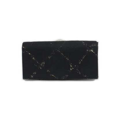 CHANEL Black Nylon Diamond Quilted Wallet Vintage model-(SKU)-937625508