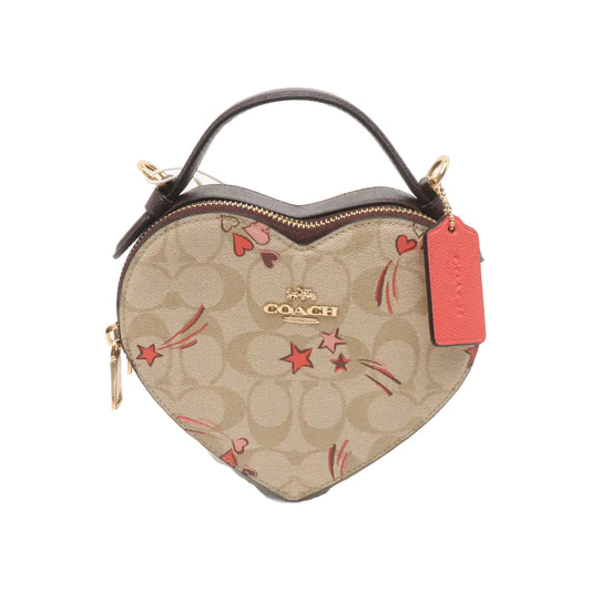 COACH Khaki Coated Canvas Monogrammed Jacquard Single Shoulder Bag Crossbody Tote Golden hardware Removable shoulder strap-(SKU)-934853353