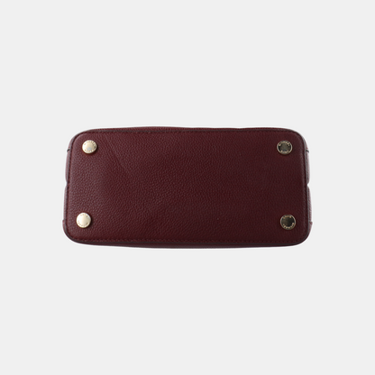 MICHAEL KORS Mercer Burgundy Cowhide Studs Handbag Single Shoulder Bag Crossbody Bag Golden hardware-(SKU)-14232692