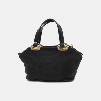 MCM Black fabric handbag Golden hardware-(SKU)-935409041