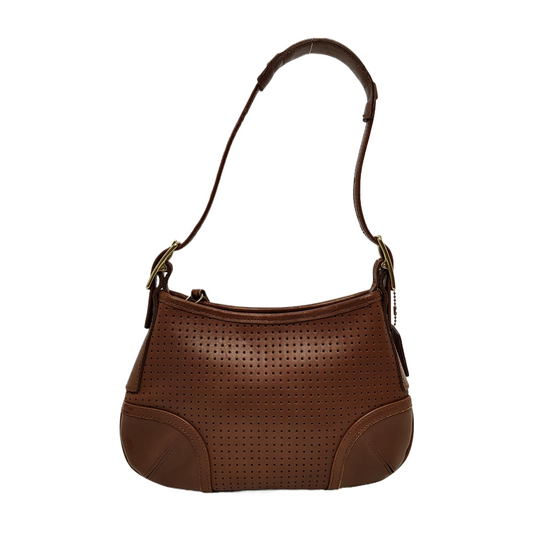COACH Brown Leather Single Shoulder Bag Tote Bag Golden hardware Removable shoulder strap-(SKU)-942136489