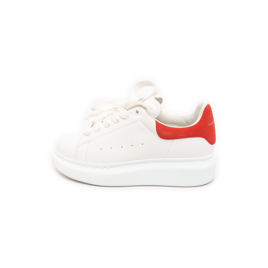 Alexander McQUEEN 33.5code White Leather Women's Kids Sports Casual Shoes-(SKU)-932901128