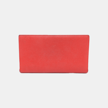 BVLGARI BVLGARI Red Leather Wallet Silver Hardware-(SKU)-13502847