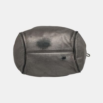 LOEWE Gray Cow Leather Handbag Shoulder Bag Silver Hardware-(SKU)-945383278