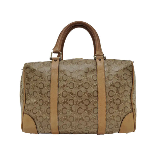 CELINE Khaki Plastic Triumph Handbag Golden hardware-(SKU)-943936664