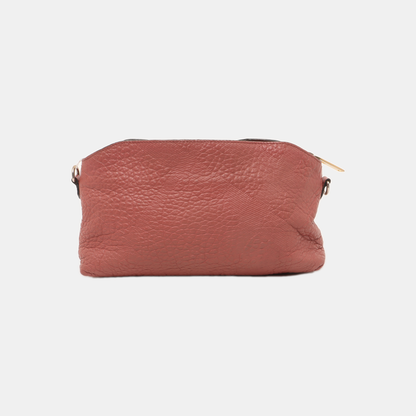 BURBERRY Pink Cowhide Embossed Crossbody Single Shoulder Bag Golden hardware Removable shoulder strap-(SKU)-939917581