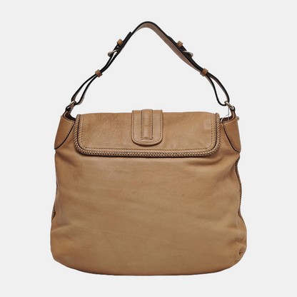 GUCCI Tote bag Khaki Calfskin Leather Fringe Single Shoulder Bag with Handbag Golden hardware-(SKU)-944545020
