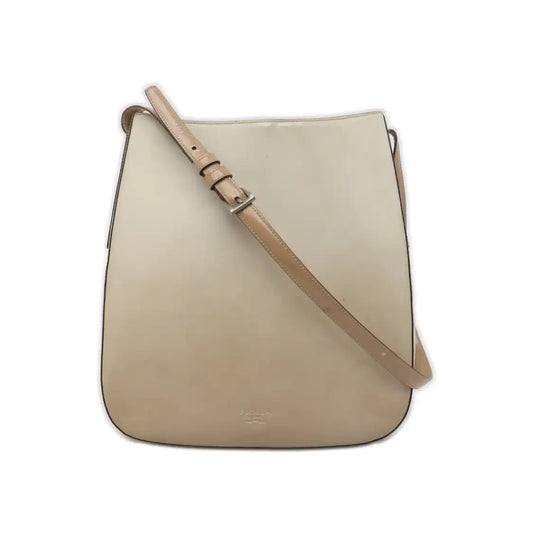 PRADA Beige Leather Single Shoulder Bag Silver Hardware-(SKU)-932498000