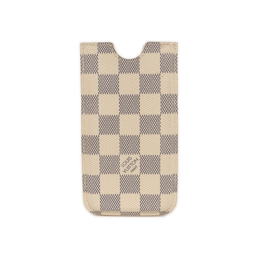 LOUIS VUITTON White Coated Canvas Checkered Handbag-(SKU)-939346137