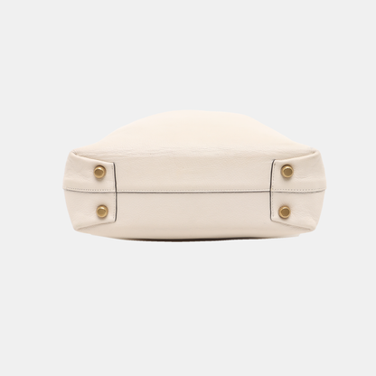 COACH Tote bag White Cowhide Single Shoulder Bag Tote Golden hardware-(SKU)-929655496