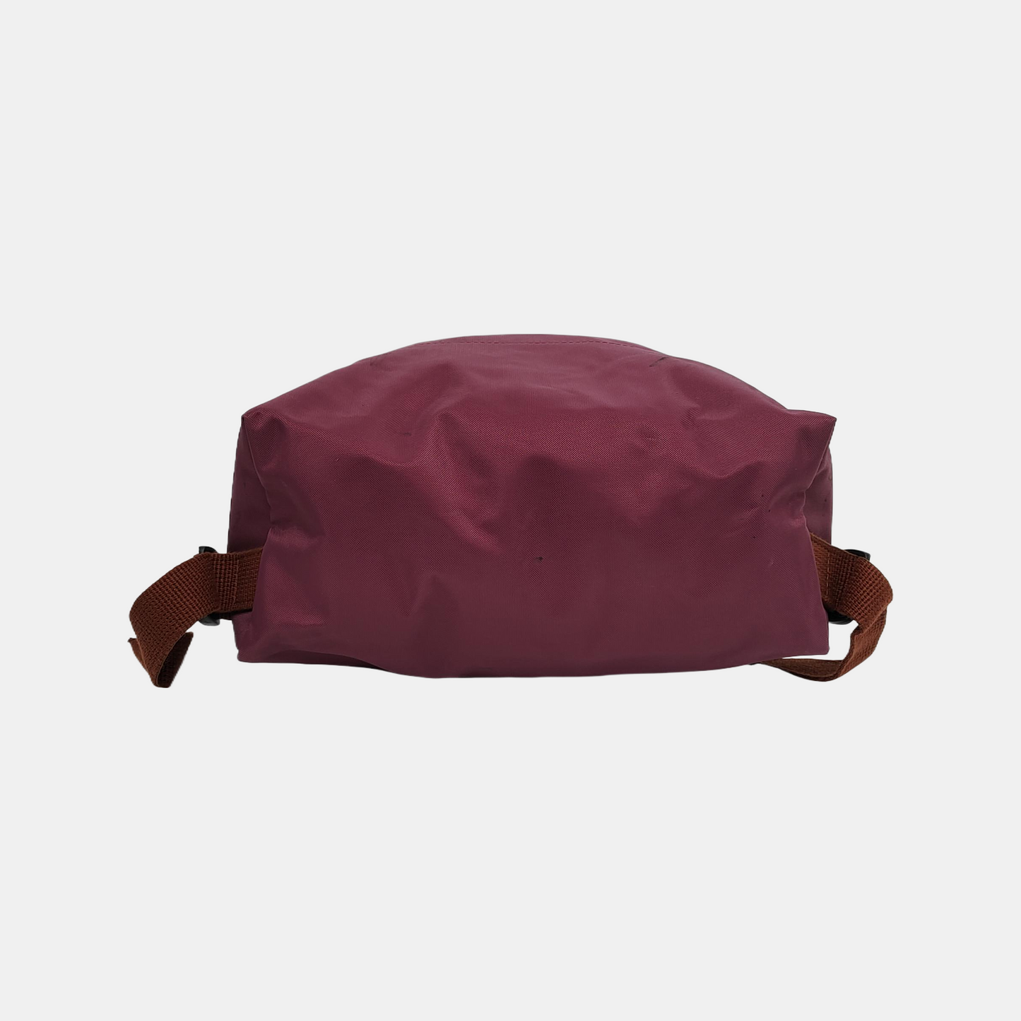 LONGCHAMP Le Pliage Medium size Plum Red Nylon Backpack Handbag Golden hardware-(SKU)-942661340