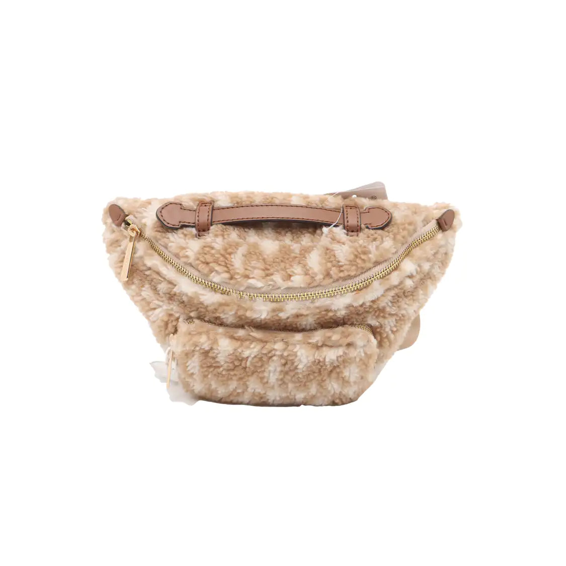 MICHAEL KORS Brown Fabric Monogrammed Fanny Pack Golden hardware-(SKU)-936596997