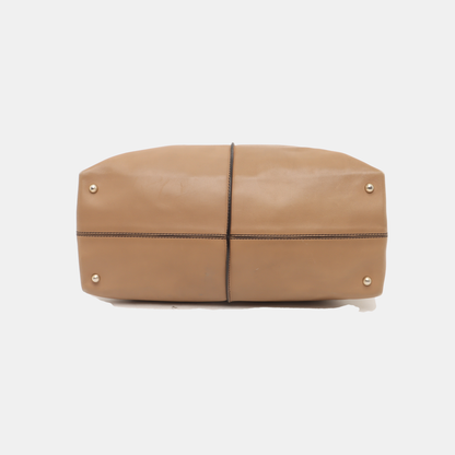 TOD'S D-Styling Large size Brown Cowhide Single Shoulder Bag Tote Golden hardware Removable shoulder strap-(SKU)-938135520