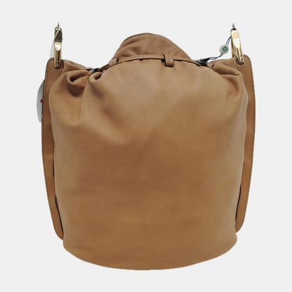 FERRAGAMO Brown Leather Single Shoulder Bag Crossbody Bag Golden hardware-(SKU)-941056767