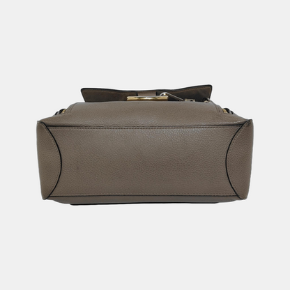 Chloé Faye Medium size Grey Cowhide Single Shoulder Bag Tote Shoulder Bag Crossbody Bag Golden Silver Hardware Removable shoulder strap-(SKU)-939956947
