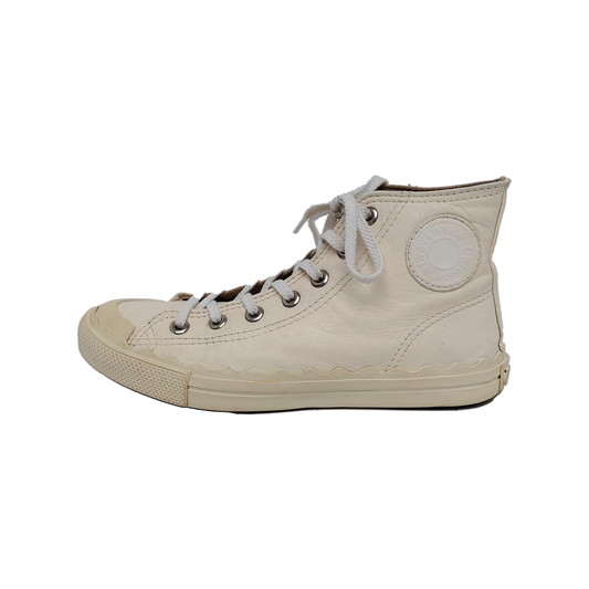 Chloé 38code Autumn and Spring Beige Leather Women's High Top Casual Sneakers-(SKU)-944082638