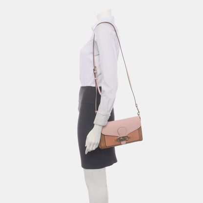 COACH Brown Cowhide Carriage Single Shoulder Bag Tote Bag Golden hardware shoulder straps-(SKU)-935365230