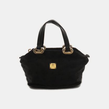 MCM Black fabric handbag Golden hardware-(SKU)-935409041