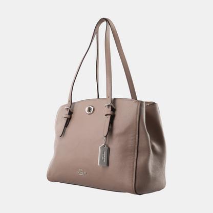 COACH RHYDER Gray Leather Carriage Single Shoulder Handbag Silver Hardware shoulder straps-(SKU)-932590203