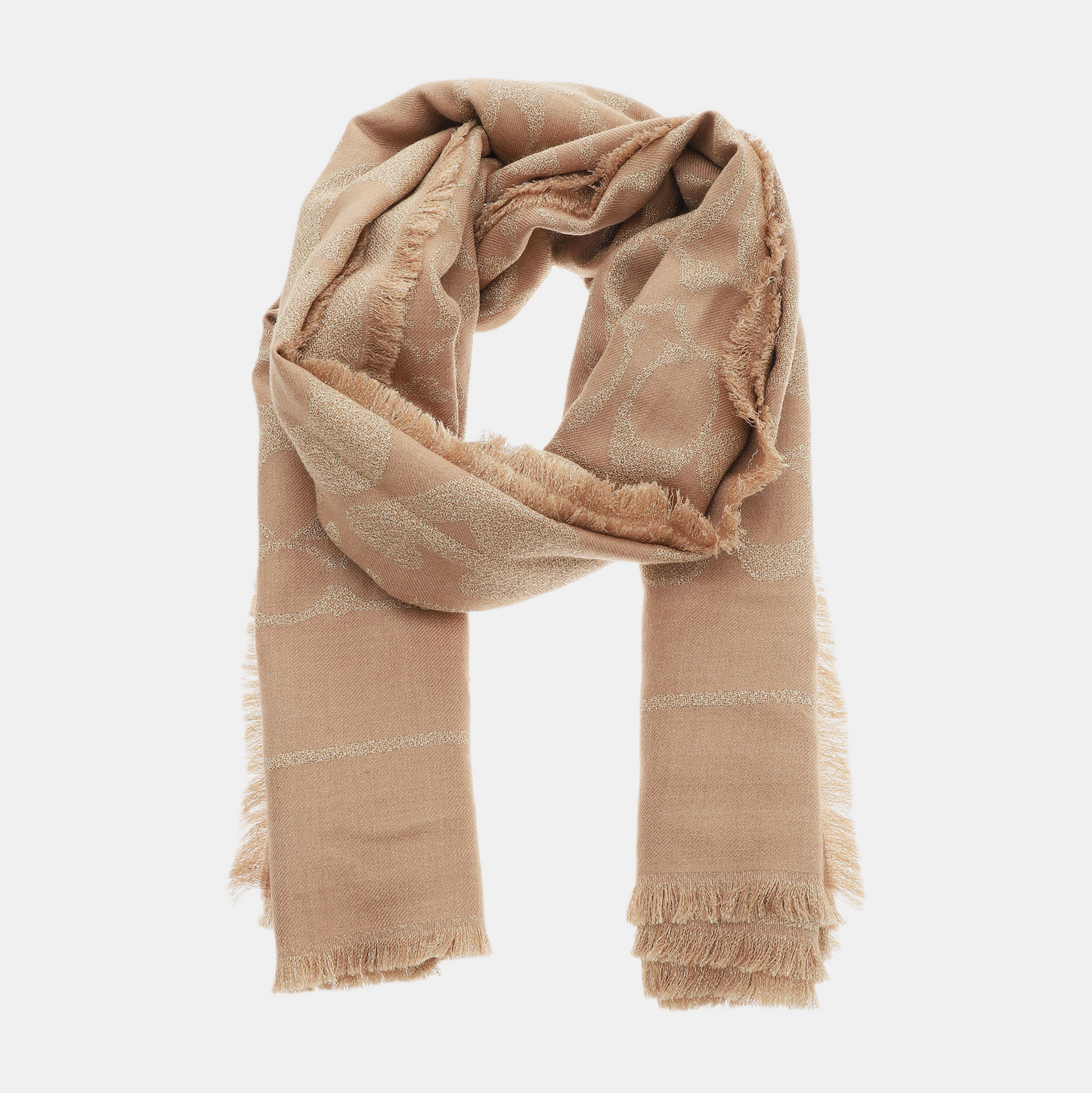 COACH Light Brown Wool Scarf-(SKU)-941203316